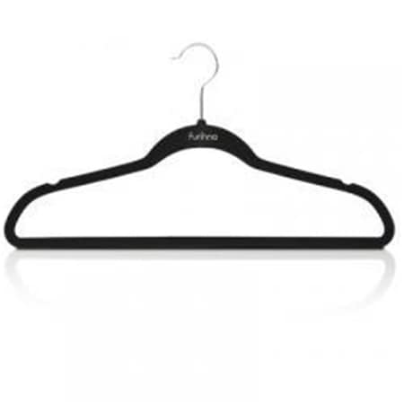 Qualitry Luggage Velvet Suit Hanger, Black, 50PK QU656877